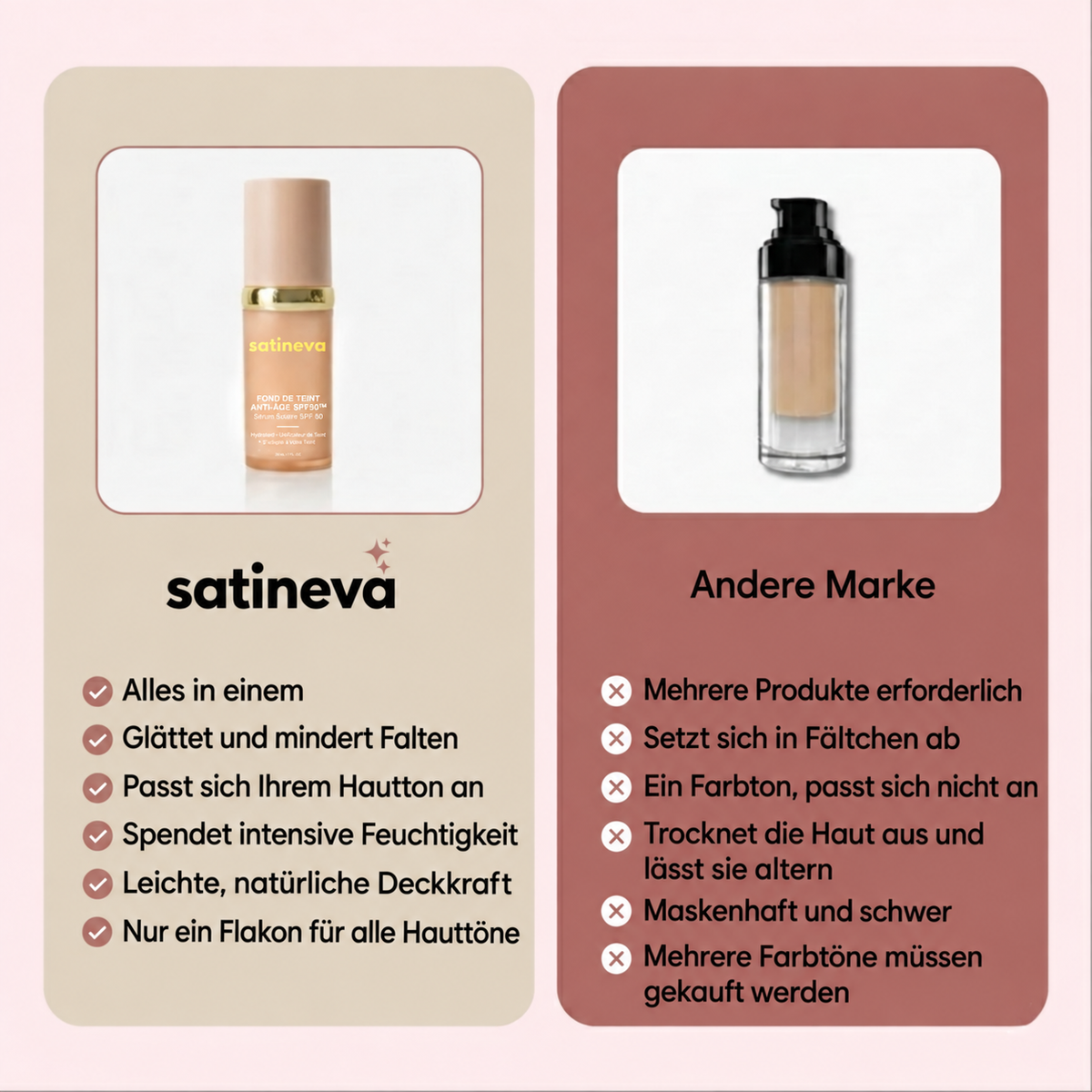 Anti-Aging Foundation with SPF 50 – adapts to your skin tone