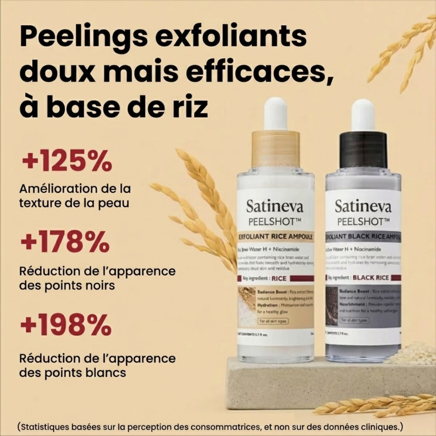 Satineva® | Peel Shot coréen – Élimine les impuretés et sublime la peau