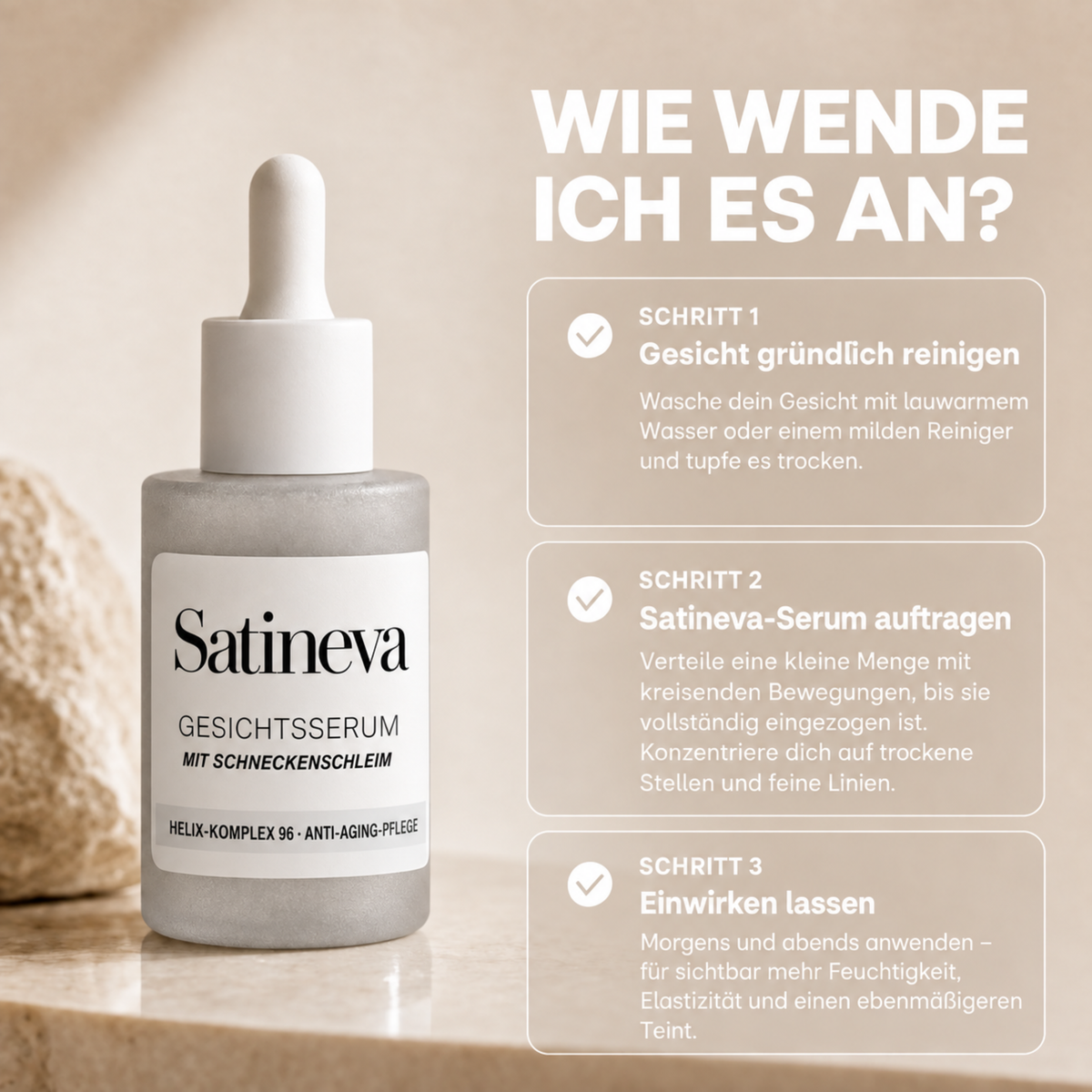 Facial serum with snail mucin, 30 ml