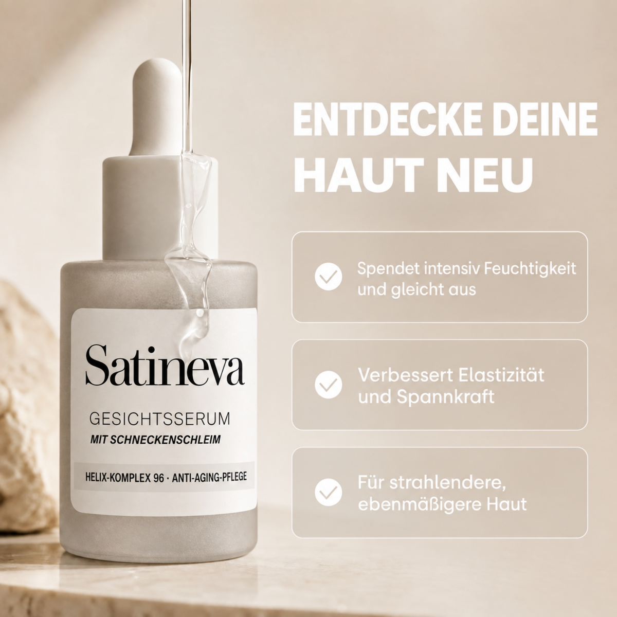 Facial serum with snail mucin, 30 ml