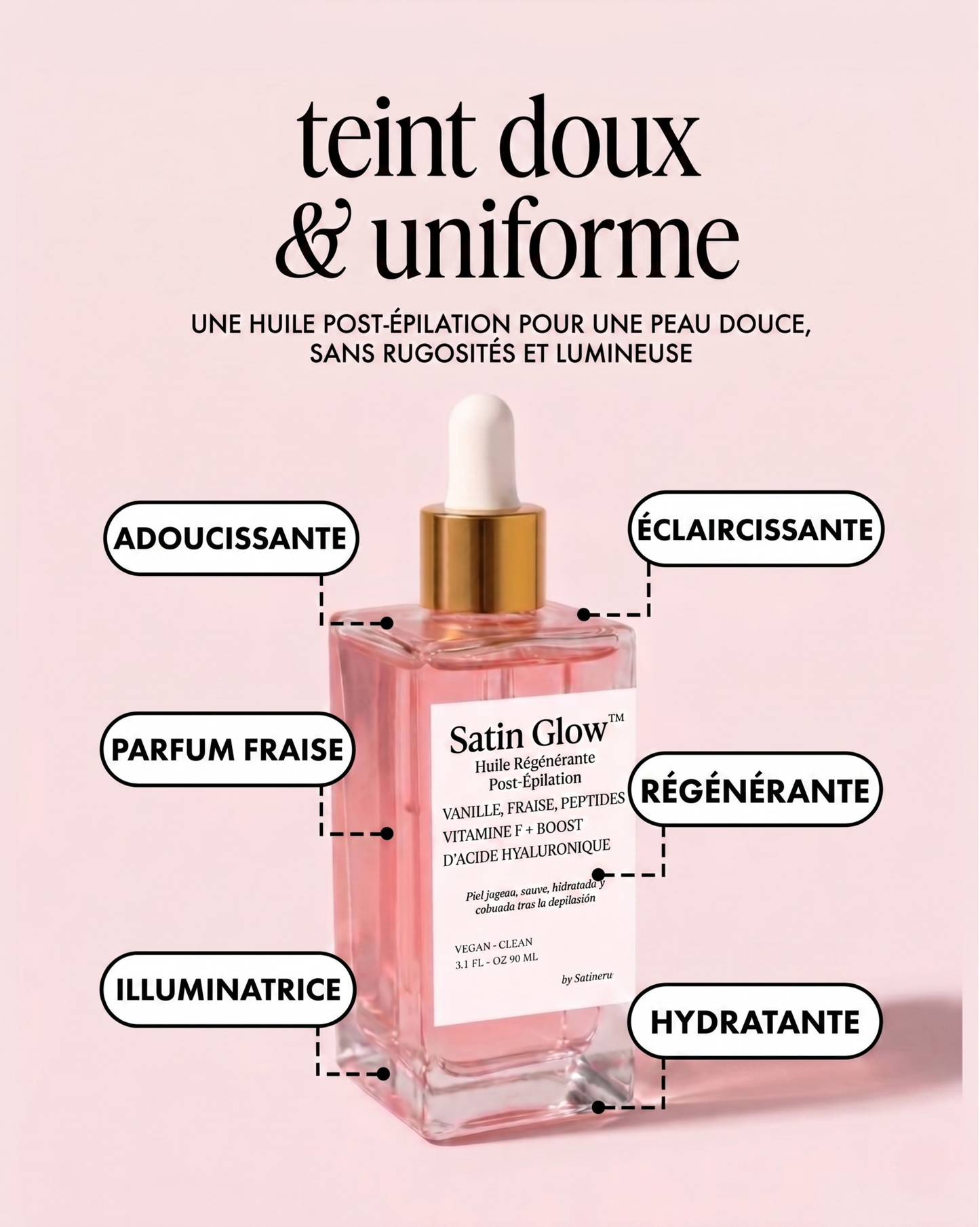 Satin Glow™ - Huile Régénérante Post-Épilation