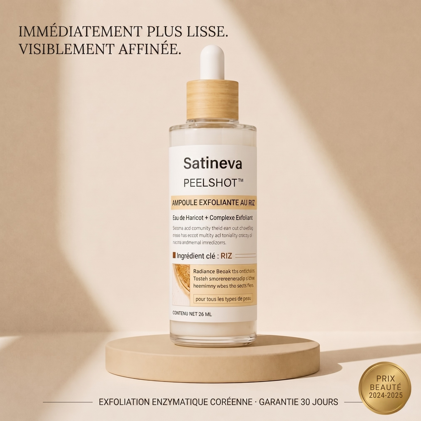 Satineva® | Peel Shot coréen – Élimine les impuretés et sublime la peau
