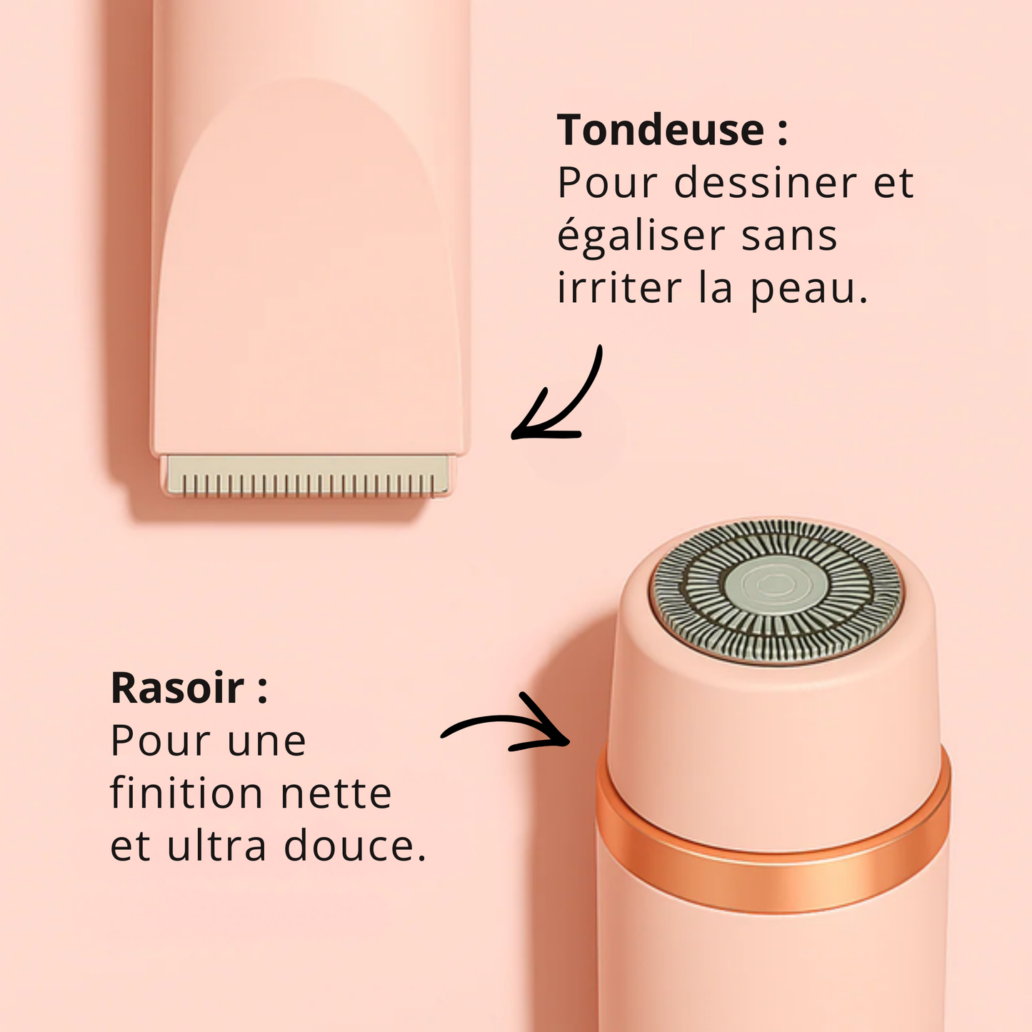 SATINEVA® PRO • Rasoir 2-en-1 électrique intime
