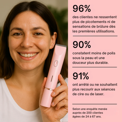 SATINEVA® PRO • Rasoir 2-en-1 électrique intime